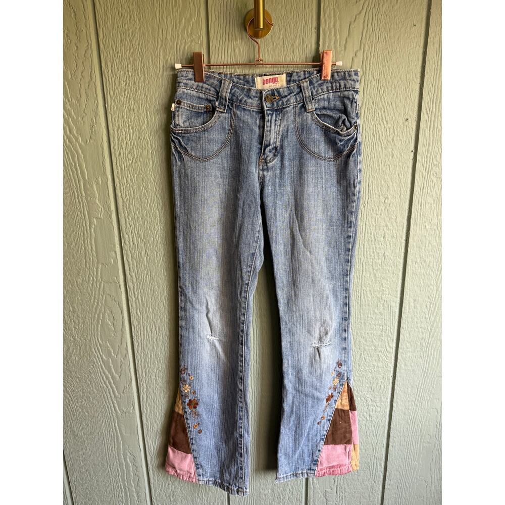 Girls Vintage Patchwork Bongo Flare Jeans Size 12